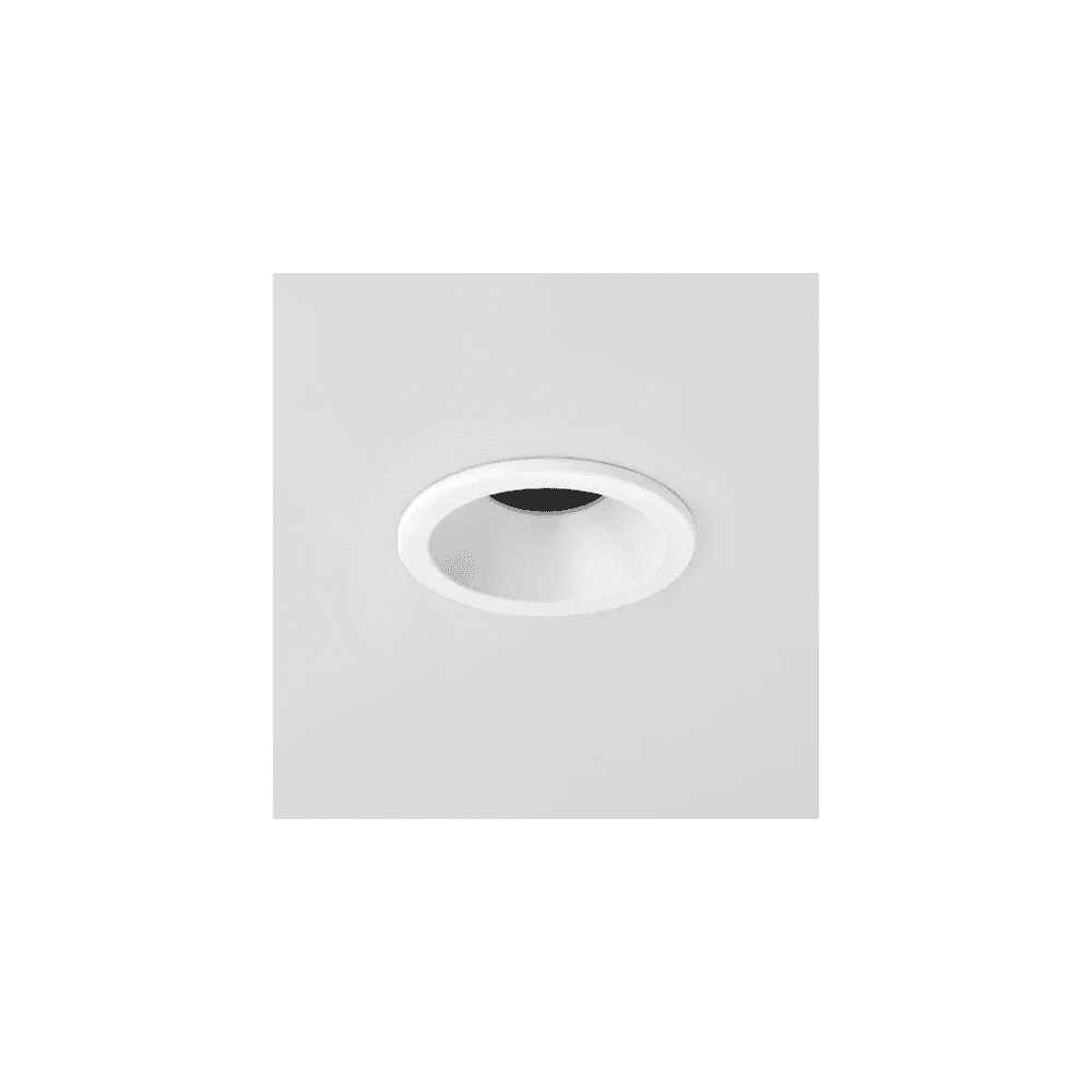 Sleek Minimalist White Bathroom Recessed Spotlight