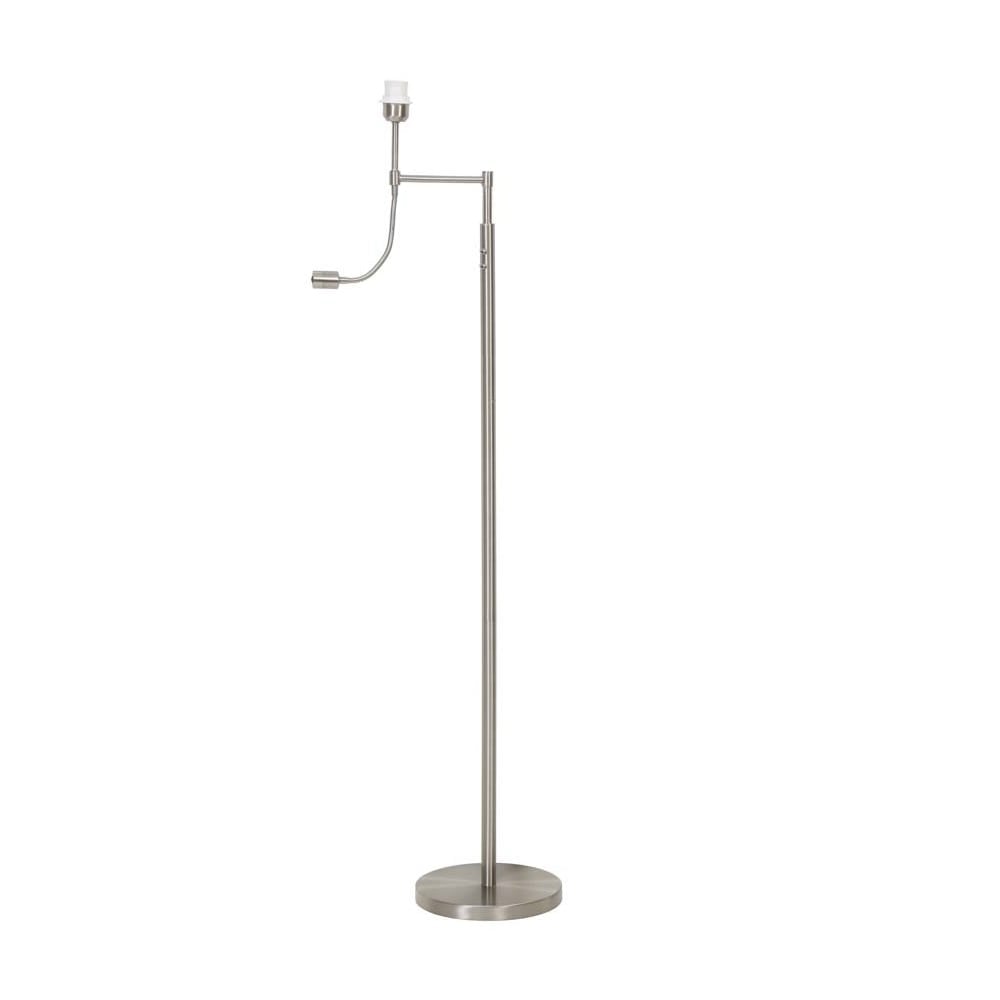 Calgary Satin Nickel Modern Floor Lamp, 138 cm