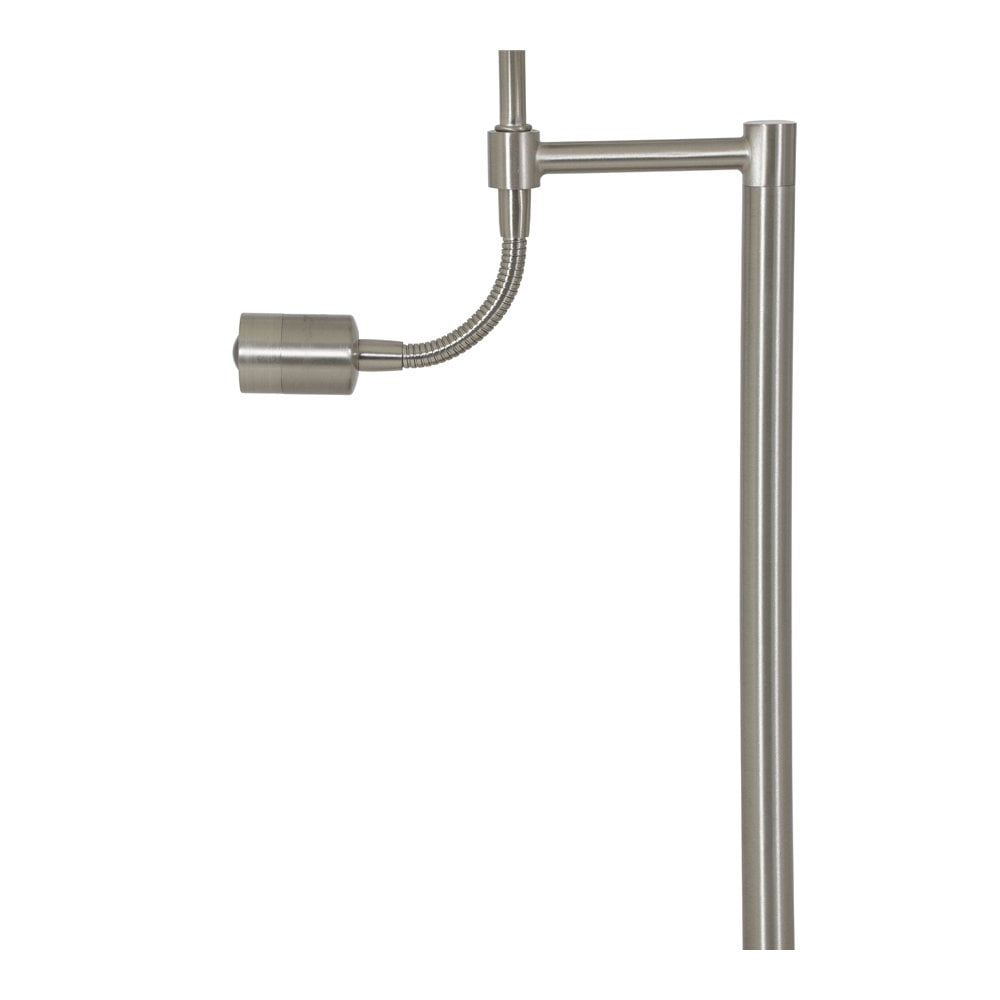 Calgary Satin Nickel Modern Floor Lamp, 138 cm