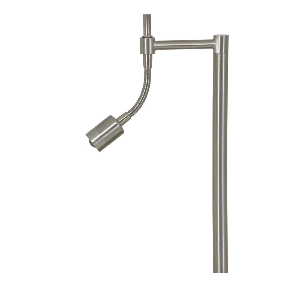 Calgary Satin Nickel Modern Floor Lamp, 138 cm