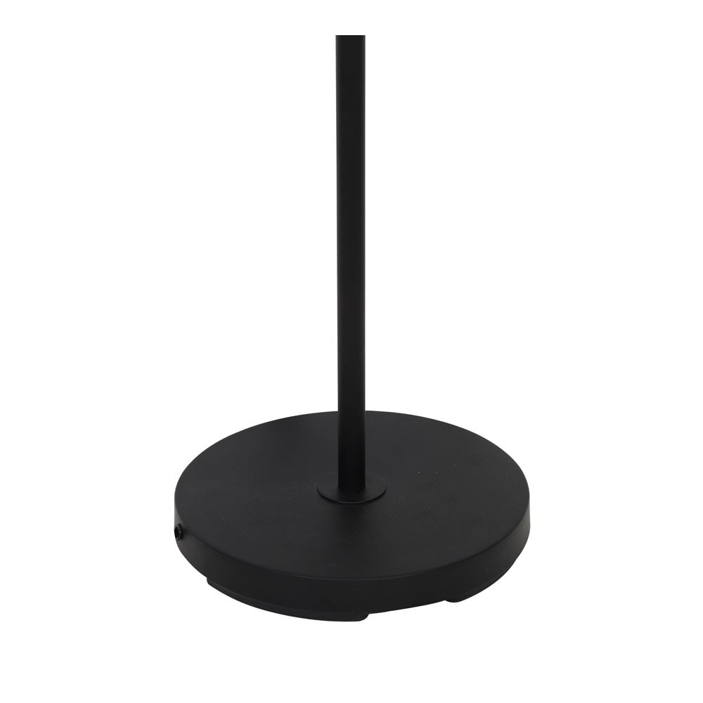 Sleek Vancouver Black Matte Floor Lamp with Elegant Glass Shade