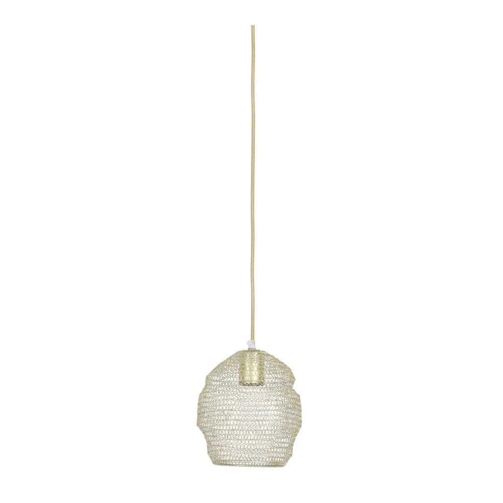 Champagne Gold Nola Wire Pendant Light D18x20cm