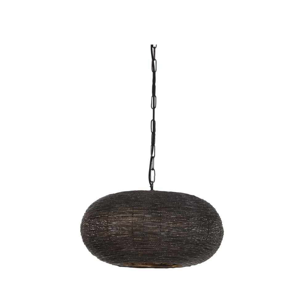 Bronze Gold Nadra Pendant Light - Round Metal Design, D45cm