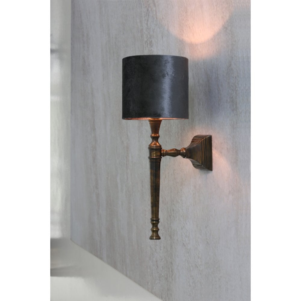 Antique Brass Square Wall Lamp - Delhi Collection