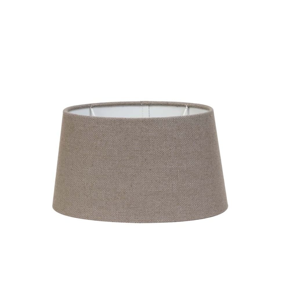 Oval Livigno Lamp Shade in Rustic Brown Textile - 21x17.5x12cm