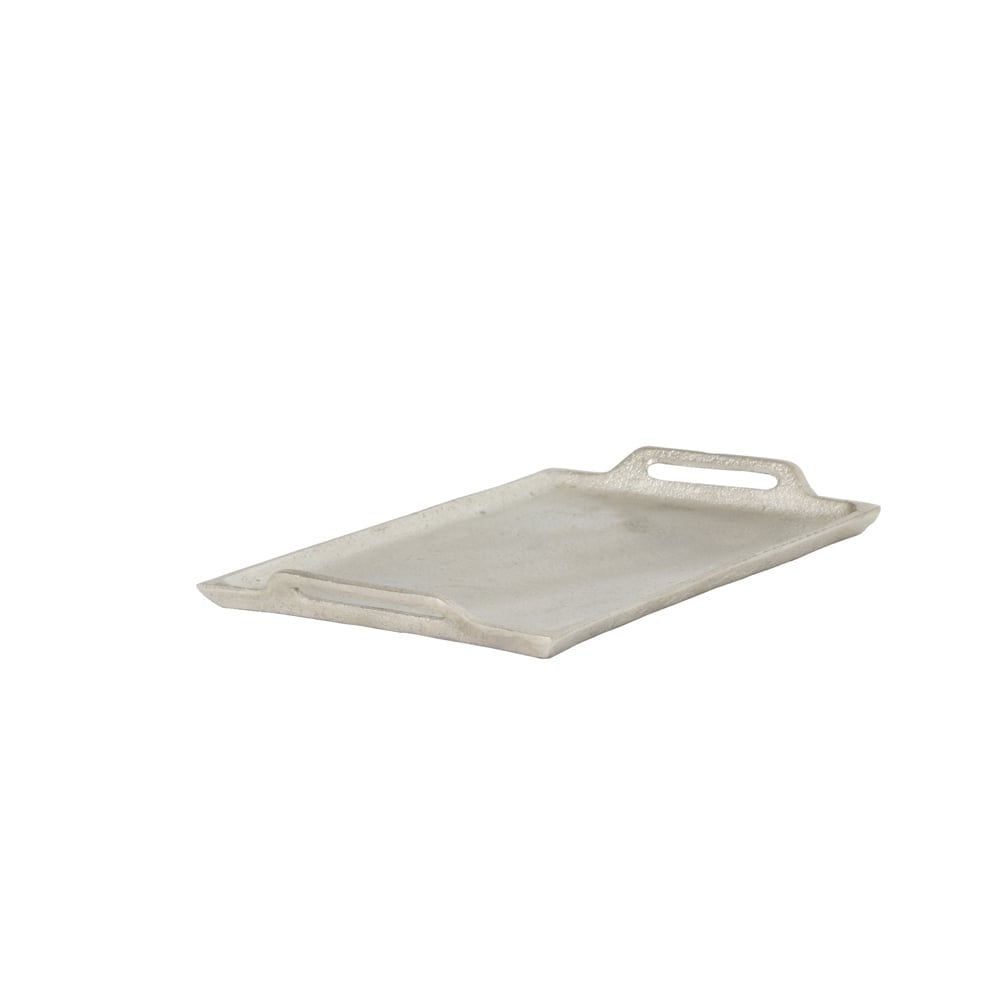 Artisan Crafted Raw Nickel Rectangle Tray 18x30cm