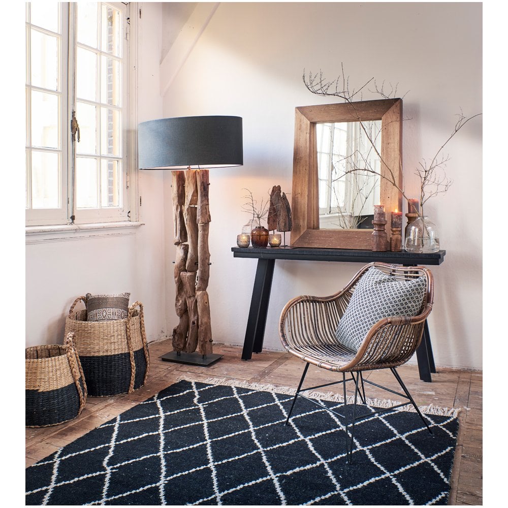 Deoni Round Glass Vase with Stone Finish - Clear, 13.5cm x 14.5cm