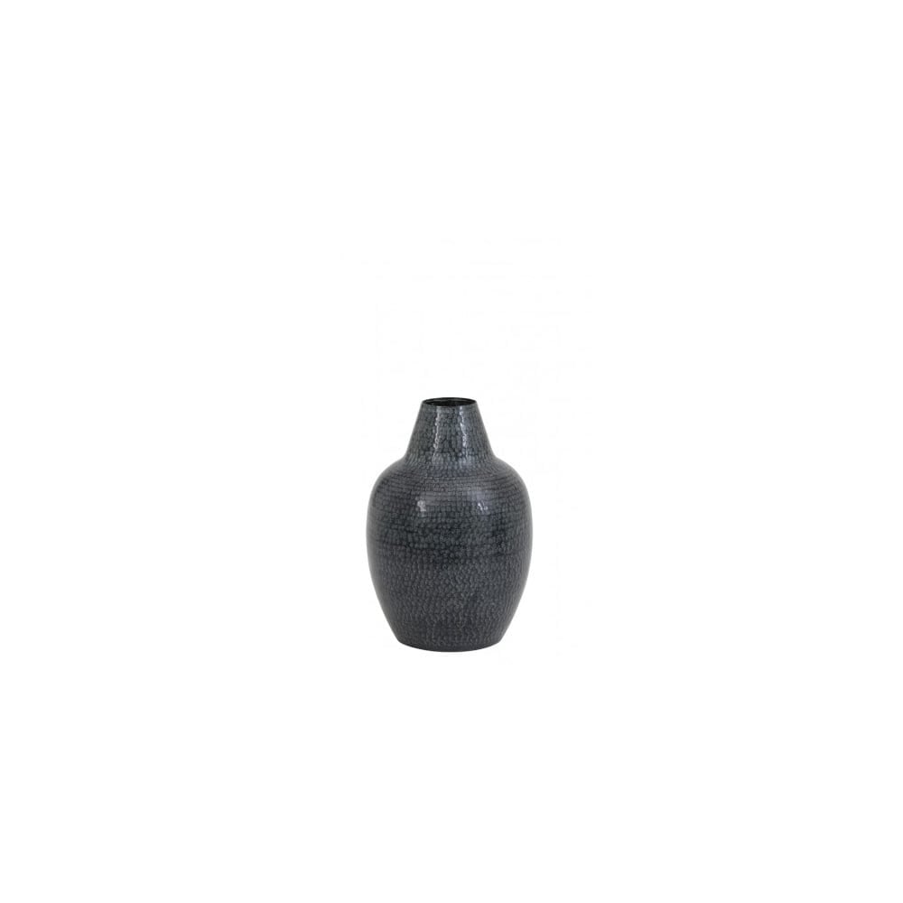 Elegant Formia Vase in Deep Blue and Black - 17x24cm