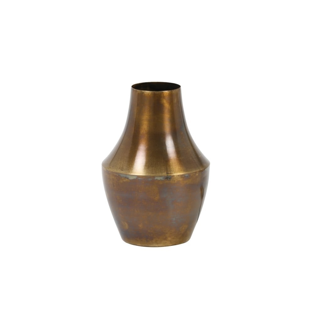 Fiery Rosé Bronze Round Metal Vase - 12x17cm Vodia Collection