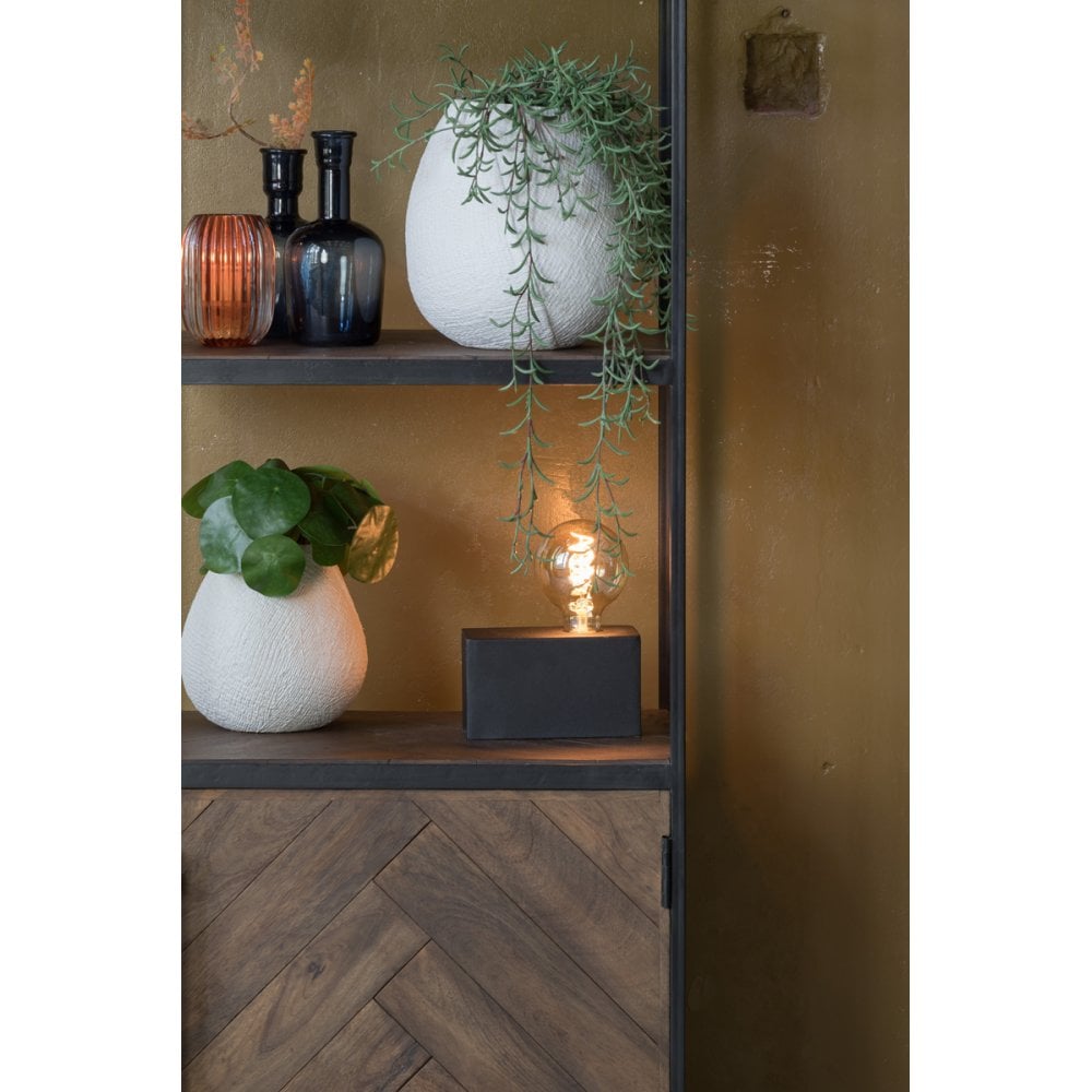 Elegant Round Ceramic Vase - White, 19x20cm by Jake Ceramics