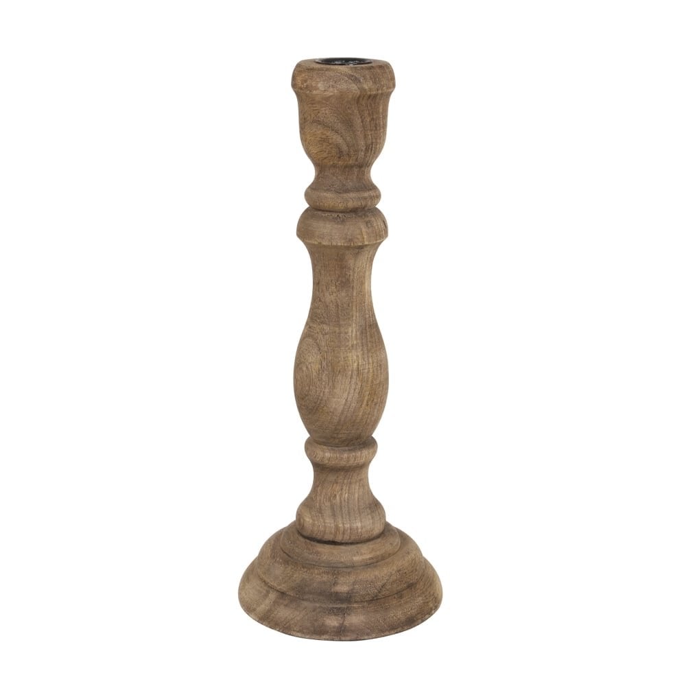 Rustic Rimini Wooden Candle Holder - 30cm Height