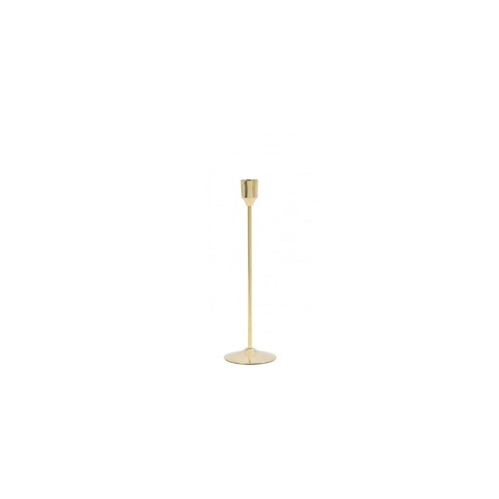 Elegant Gold Metal Candle Holder - Serla Collection, 25.5cm High
