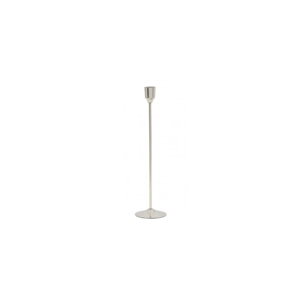 Elegant Serla Nickel Candle Holder - 7.5x30.5cm
