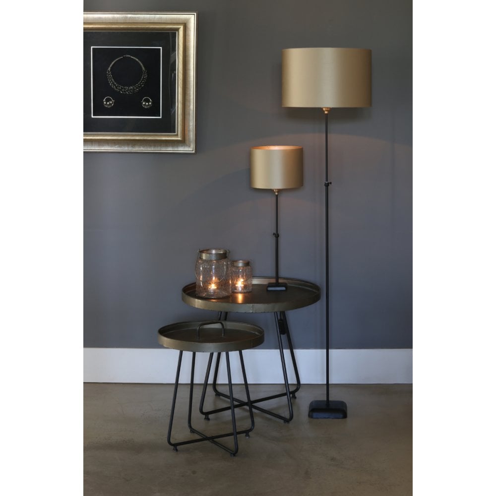 Adjustable Black Davino Floor Lamp 18x18x118-160 cm