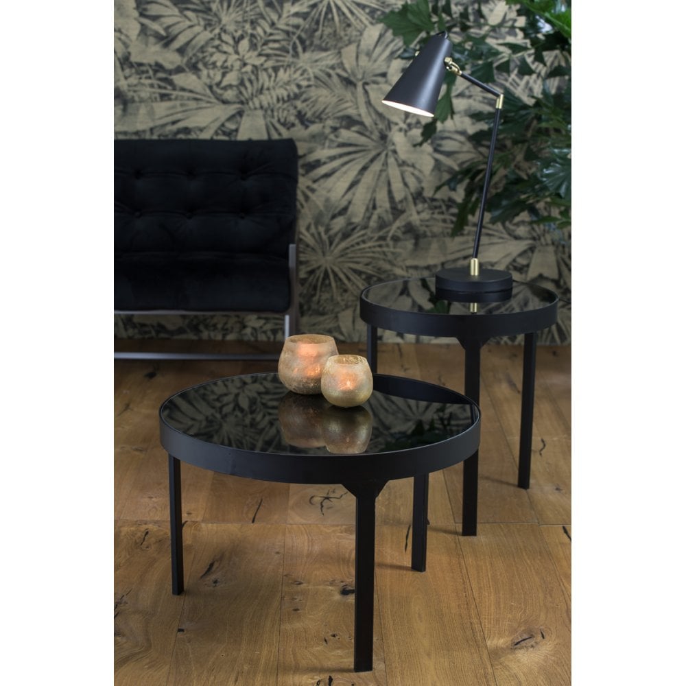 Elegant Black and White BORRE Desk Lamp, 76.5x18x89.5 cm