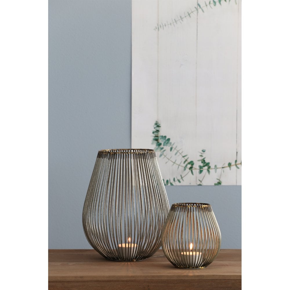 Antique Silver Venade Tealight Holder 16x20cm