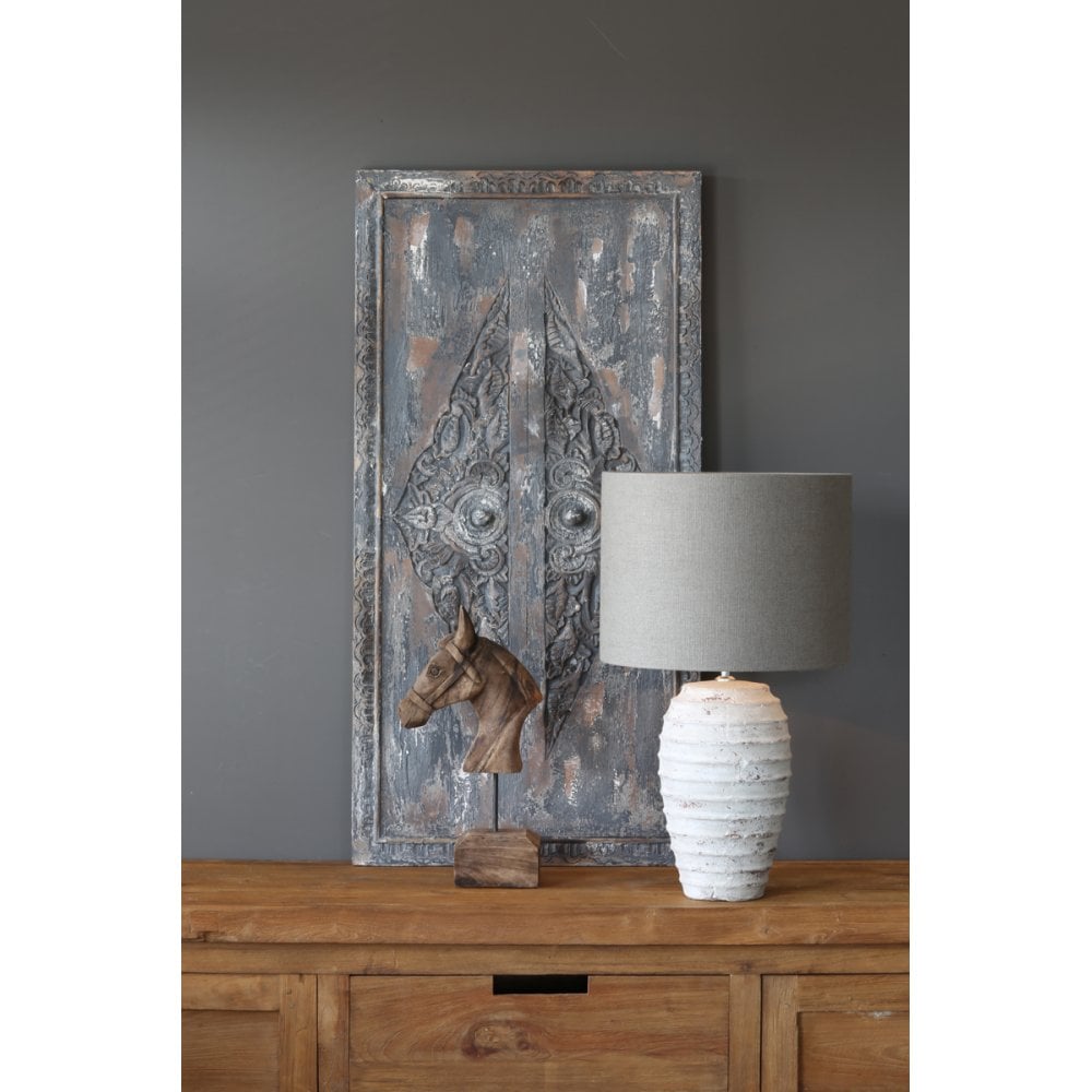 Rustic Wooden Horse Ornament: 25x14x48cm Brown Barn Decor