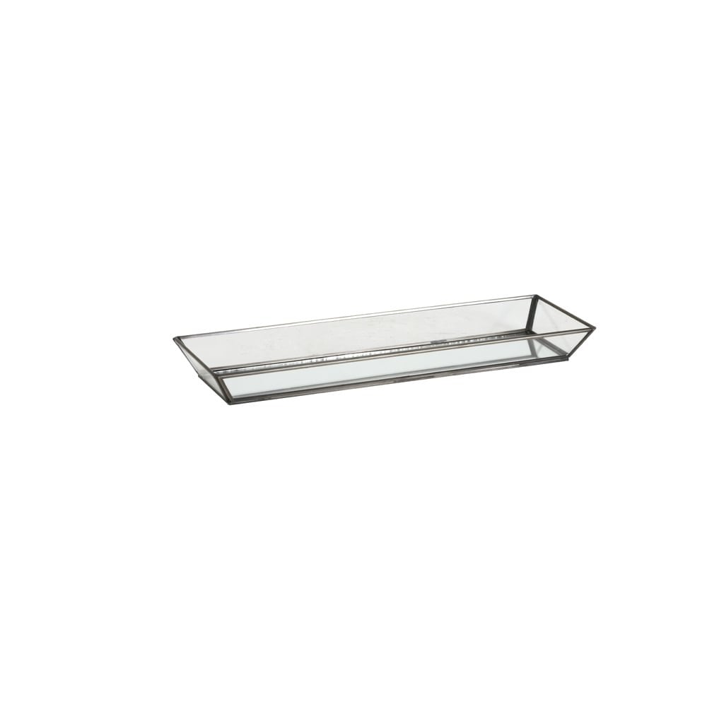Elegant Fillan Rectangular Glass Tray 42.5x14.5x3.5cm