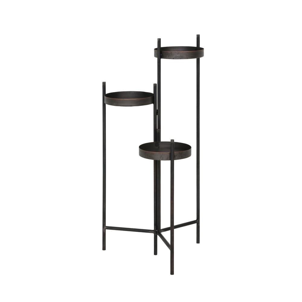 Vilato Round 3-Tier Zinc Metal Etagere - 41.5x61x98cm
