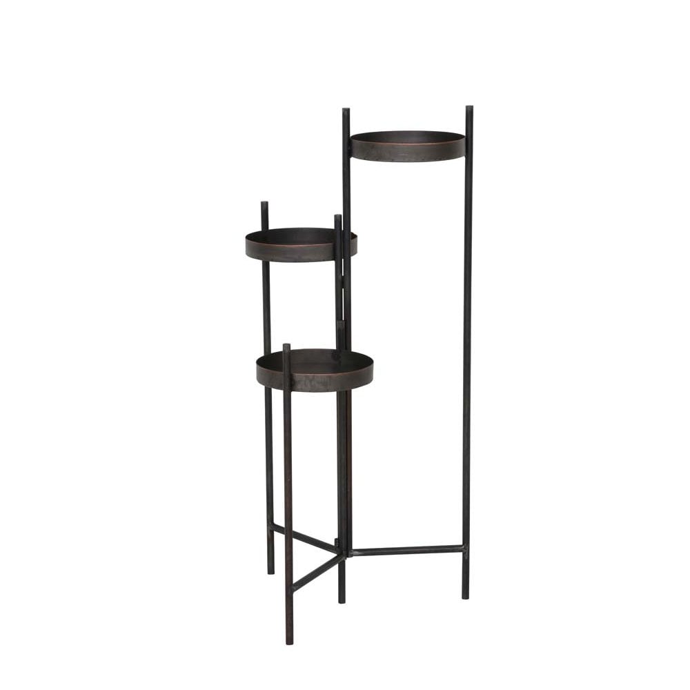 Vilato Round 3-Tier Zinc Metal Etagere - 41.5x61x98cm