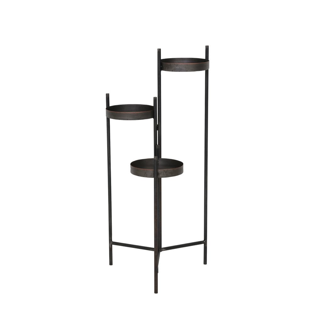 Vilato Round 3-Tier Zinc Metal Etagere - 41.5x61x98cm
