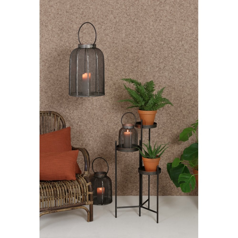 Vilato Round 3-Tier Zinc Metal Etagere - 41.5x61x98cm