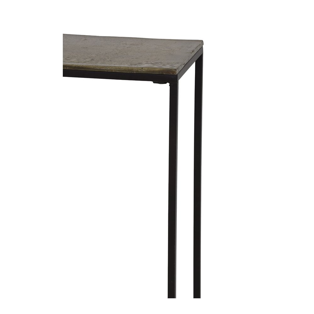 Hartsville Dark Bronze Dual Console Table Set - Rectangular Metal Design