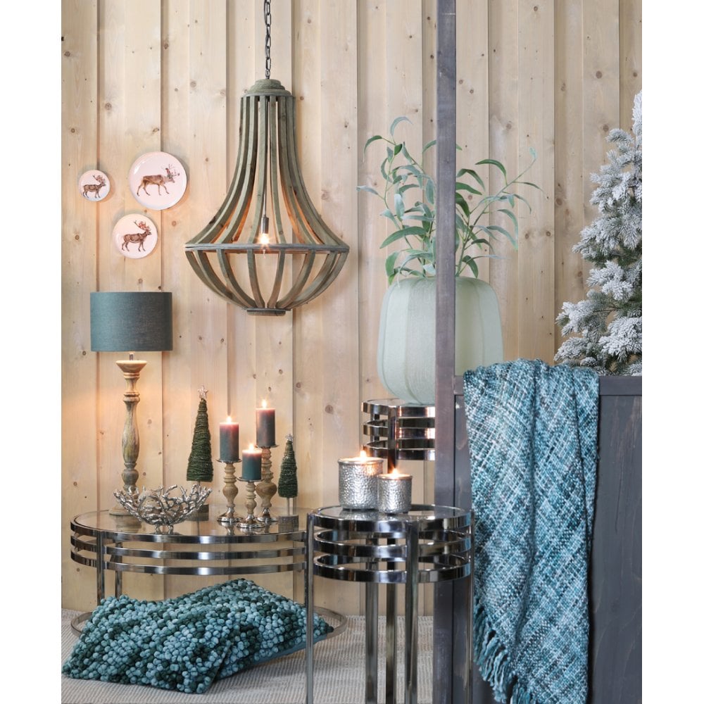 Sleek Silver Round Coffee Table with Clear Glass Top - 103x45cm