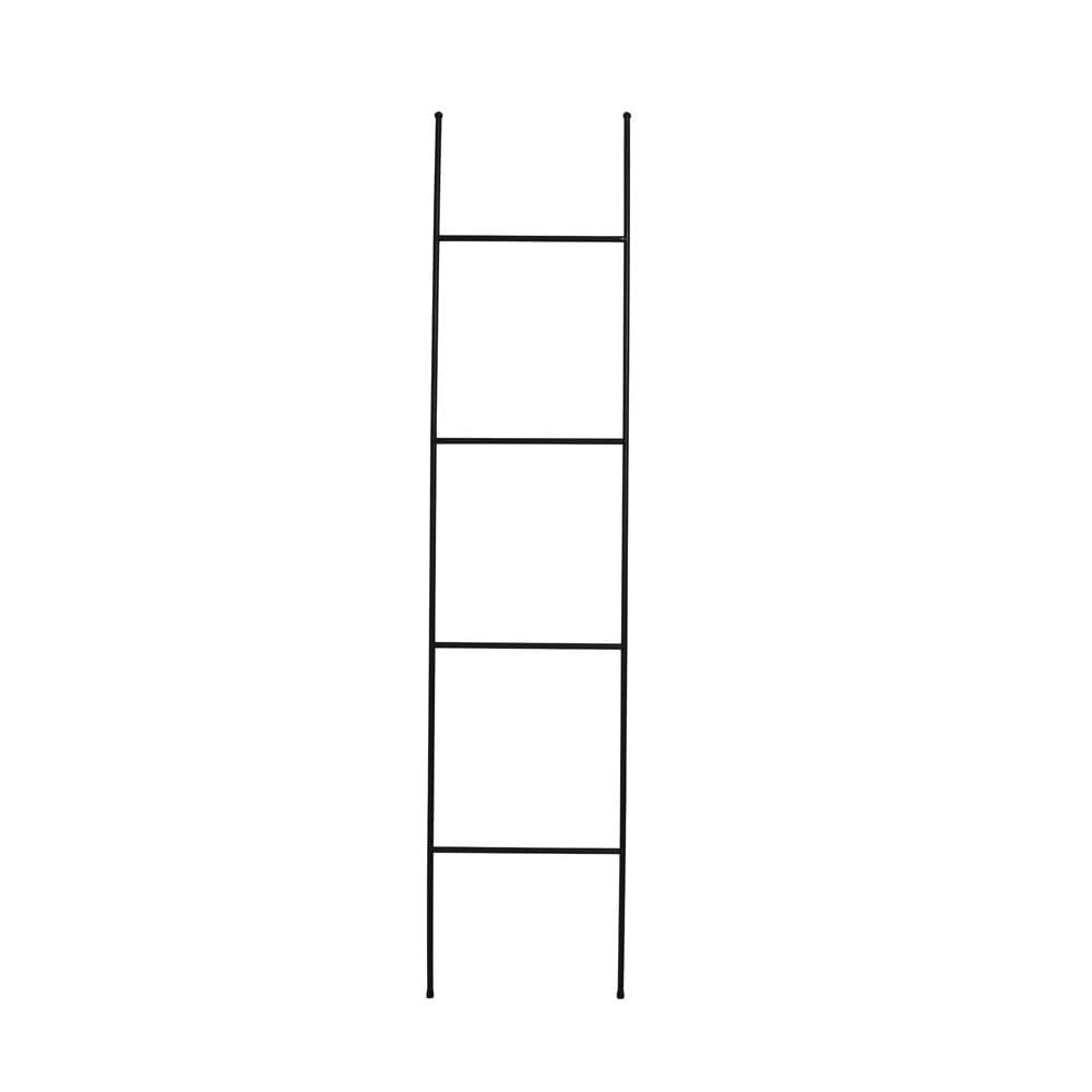 Tall Black Metal Wall Shelf 40x2x180cm - Siem Collection