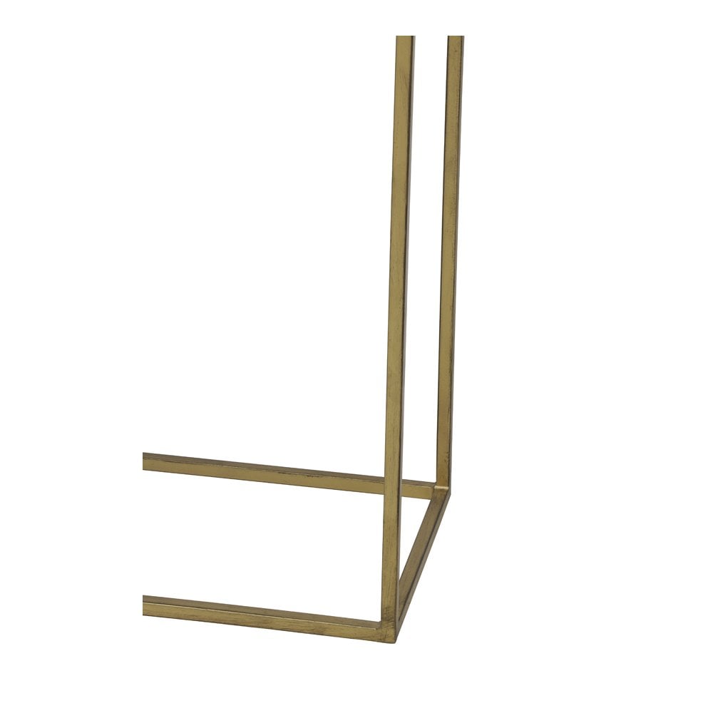 Modern Black and Gold Nesting Side Tables Set - 30x30x100cm and 35x35x120cm