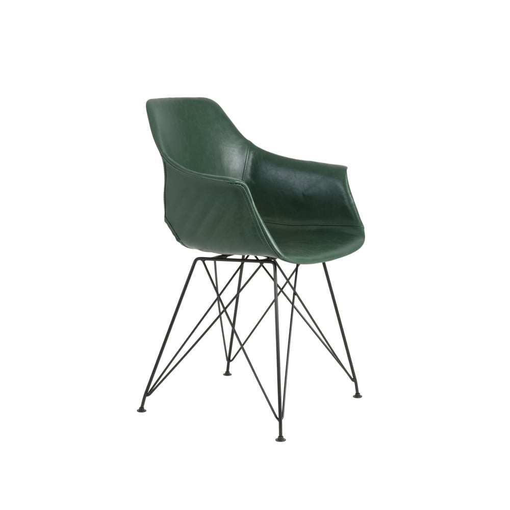 Elegant Green Serbin Textile Dining Chair - 57x63x82cm