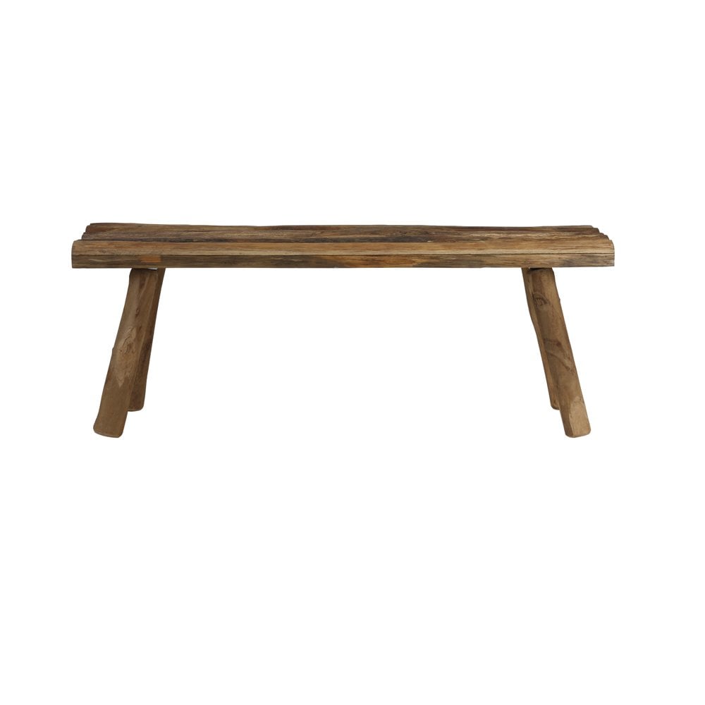 Rectangular Cedro Wood Side Table in Brown - 98x31x43 cm