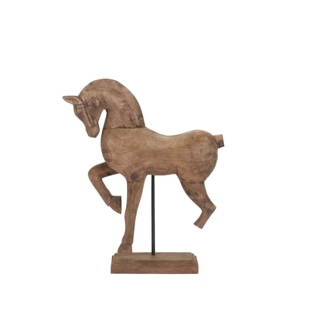 Rustic Wooden Horse Ornament - Barn-Inspired Decor Piece