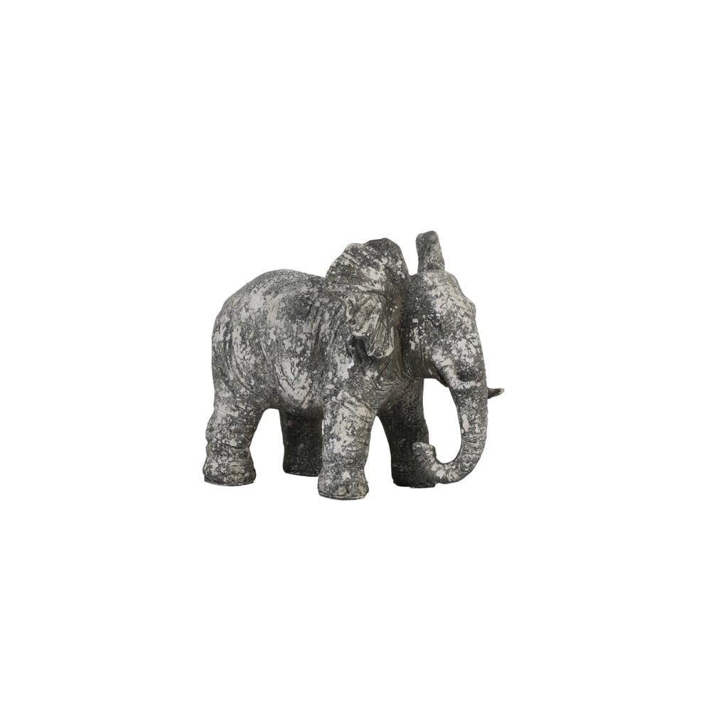 Elephant Décor: Vintage Gray Ceramic Ornament (24x17x20.5cm)
