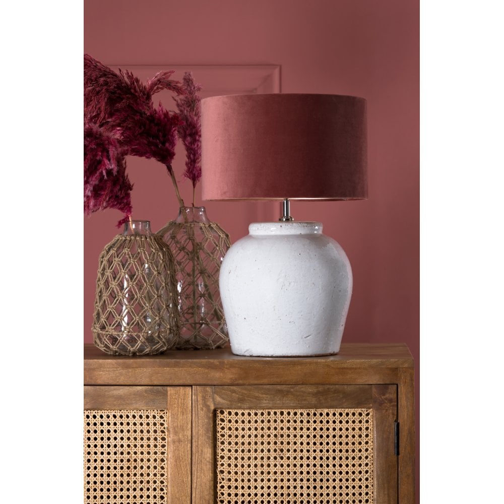 Antique White Ceramic Lamp Base Ø30x40 cm - Etna Collection