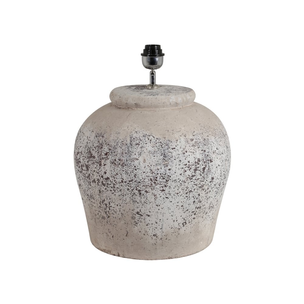 Antique Grey Etna Round Ceramic Lamp Base (Ø40x50 cm)
