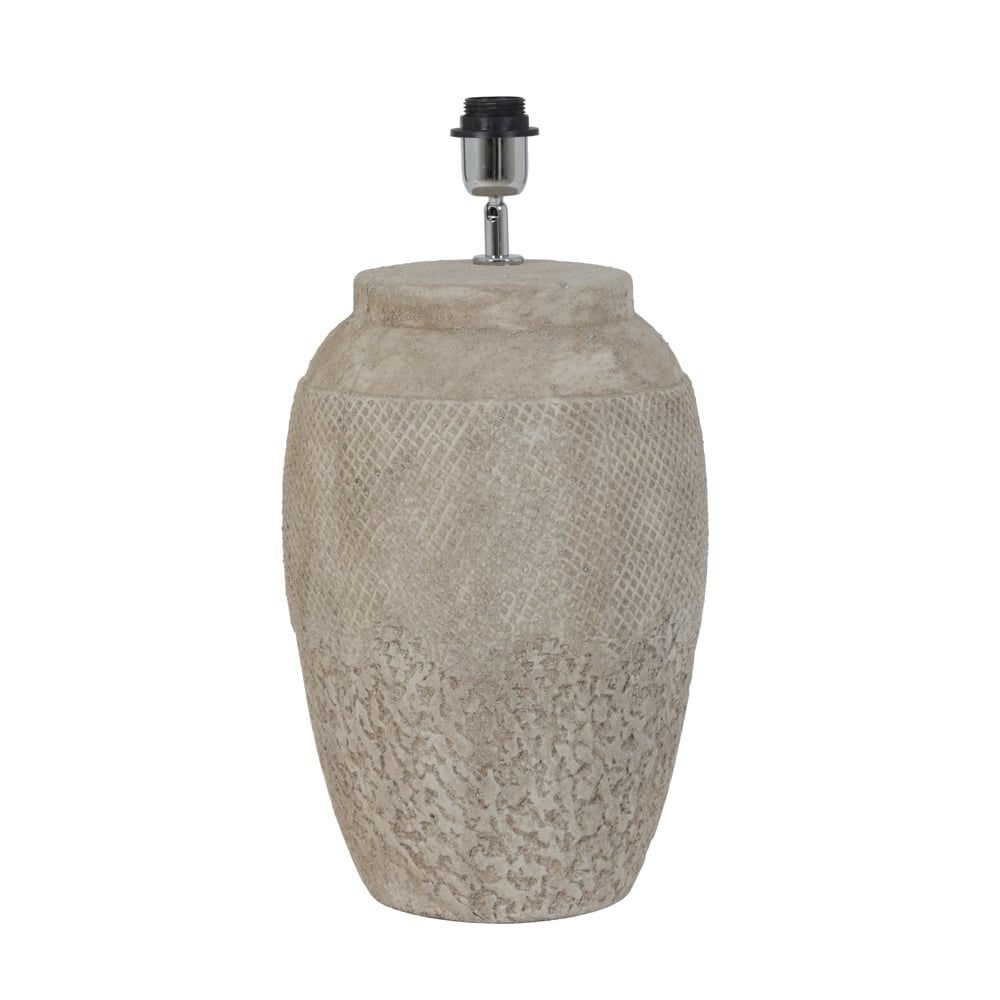 Elegant Vertas Ceramic Lamp Base in Cement Gray - Ø27.5x51 cm