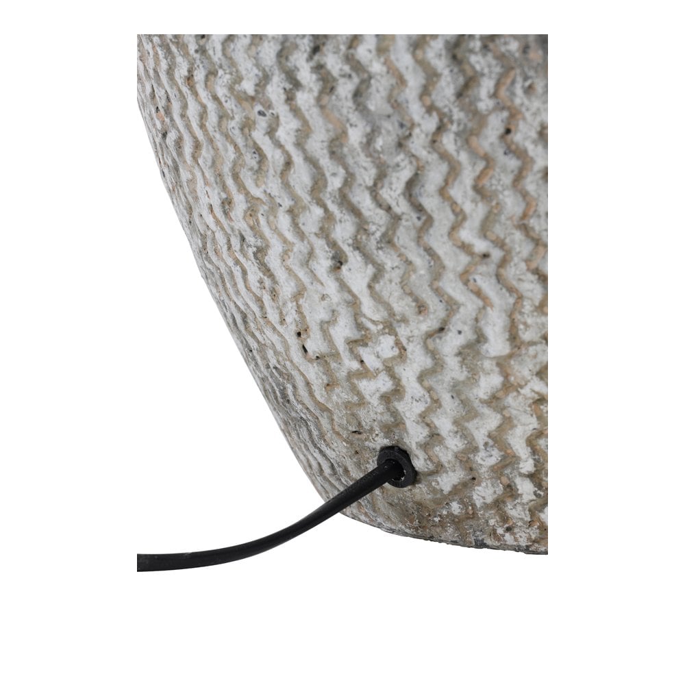 Elegant Vertas Ceramic Lamp Base in Cement Gray - Ø27.5x51 cm