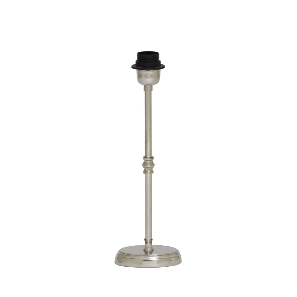 Sleek Nickel ABBEVILLE Lamp Base, 12x7x37 cm