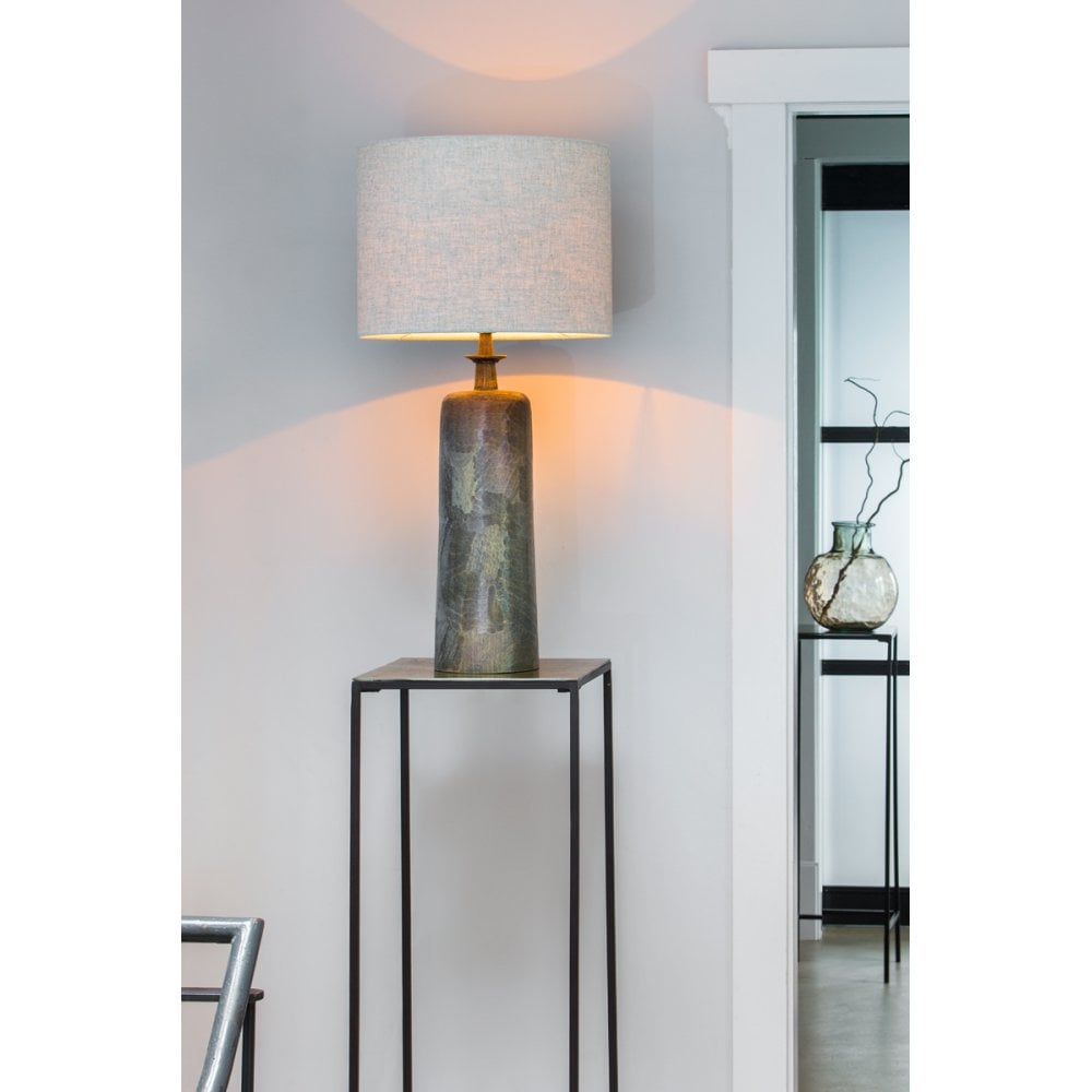 Sleek Papey Polished Brass Lamp Base, Ø16x59 cm