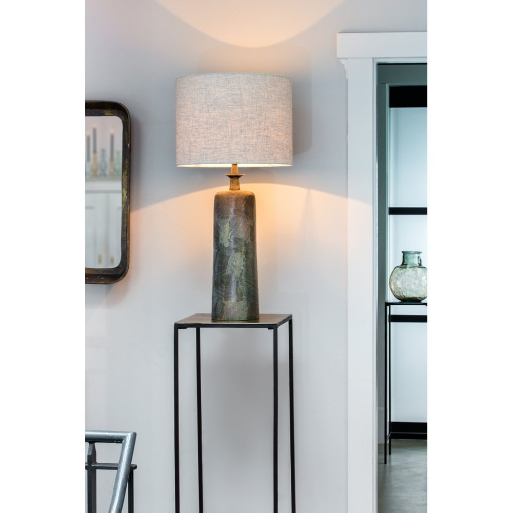 Sleek Papey Polished Brass Lamp Base, Ø16x59 cm