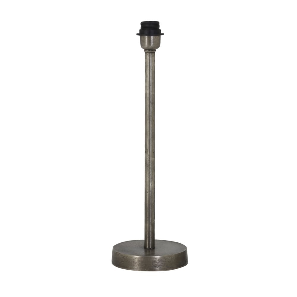Elegantly Crafted Undai Silver Lamp Base Ø16x50 cm in Dark Raw Nickel Finish