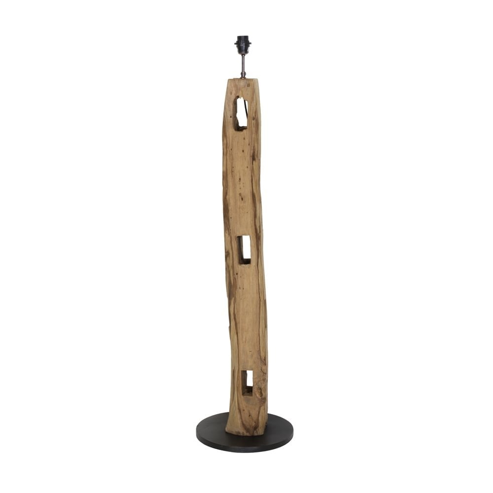 Modern Rustic Wood Floor Lamp Ø35x137-144 cm with Black Cord