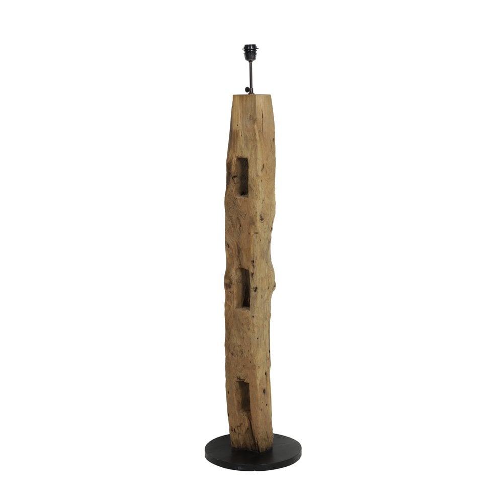 Modern Rustic Wood Floor Lamp Ø35x137-144 cm with Black Cord