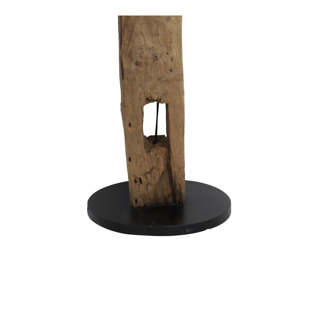 Modern Rustic Wood Floor Lamp Ø35x137-144 cm with Black Cord
