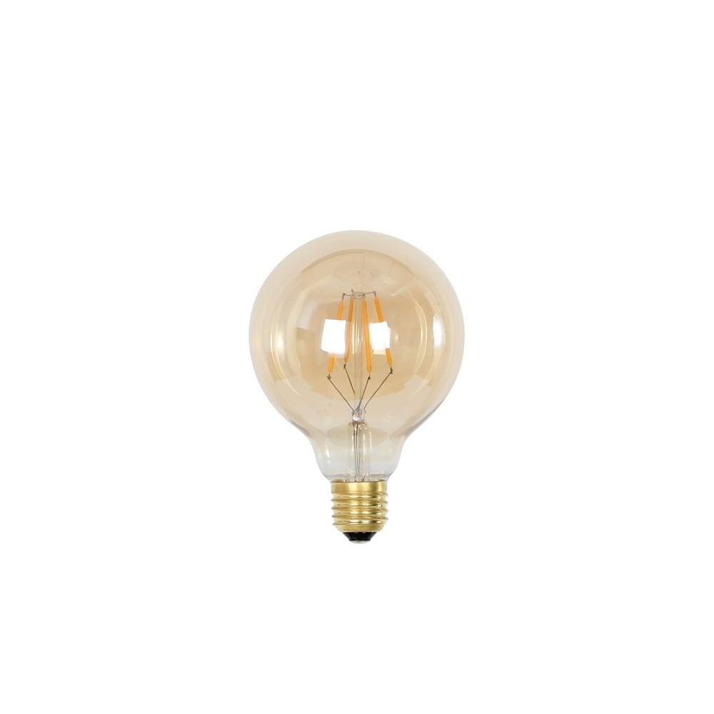 Amber Glow LED Globe Bulb Ø10x11 cm, 3W E27