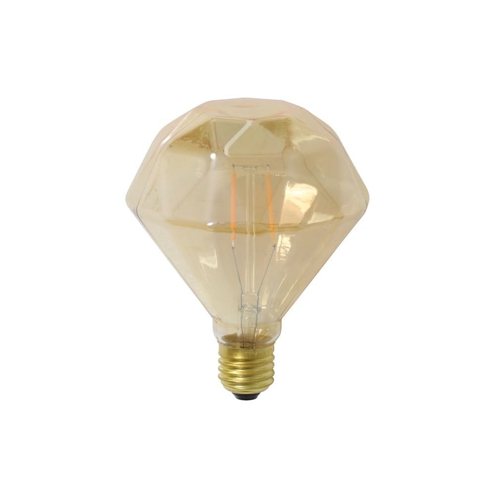 Vintage Amber Diamond LED Light Bulb 3W E27, 10x11cm