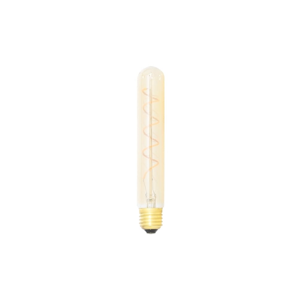 Amber Glass LED Tube Light - 4W E27 Round Bulb