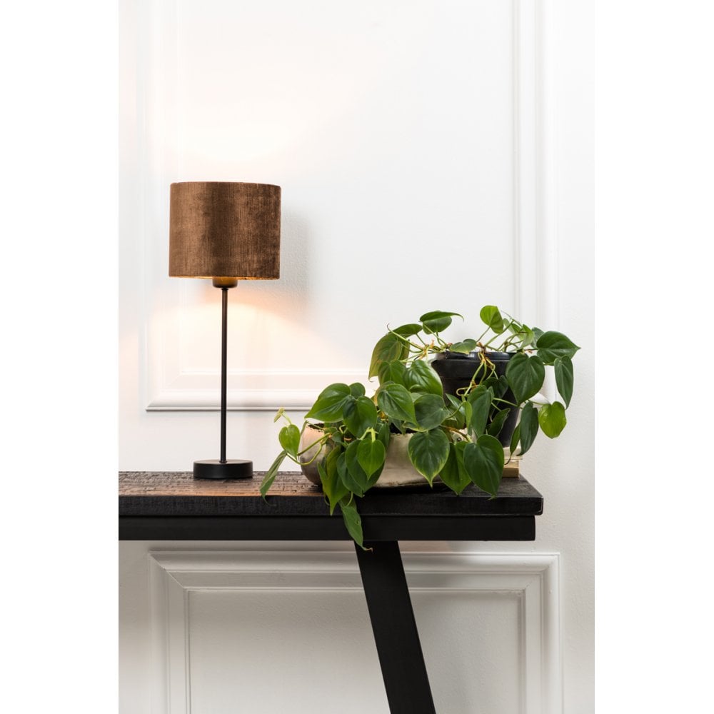 Houston Sleek Black Iron Lamp Base, 10x38cm