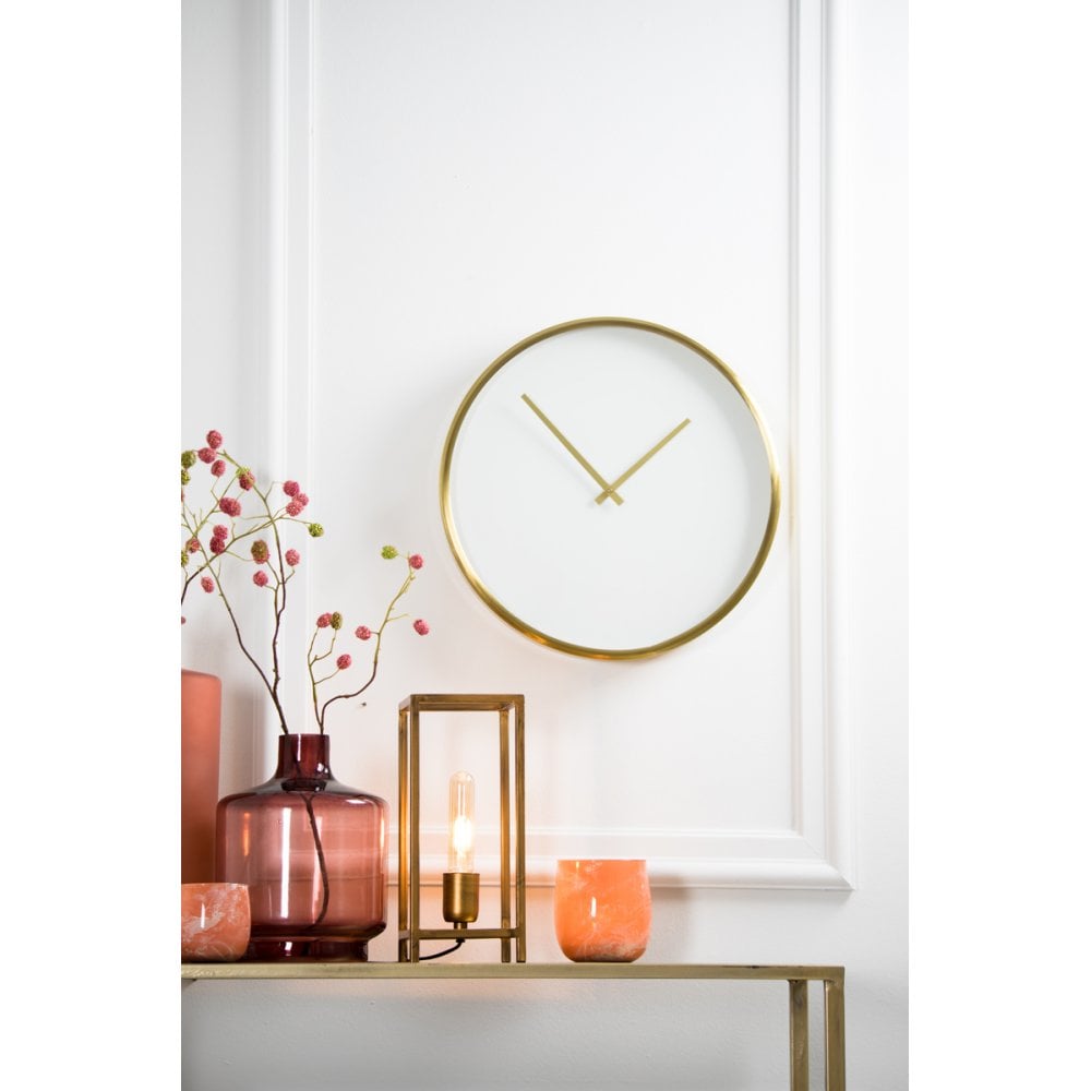 Marley Antique Gold Square Metal Table Lamp